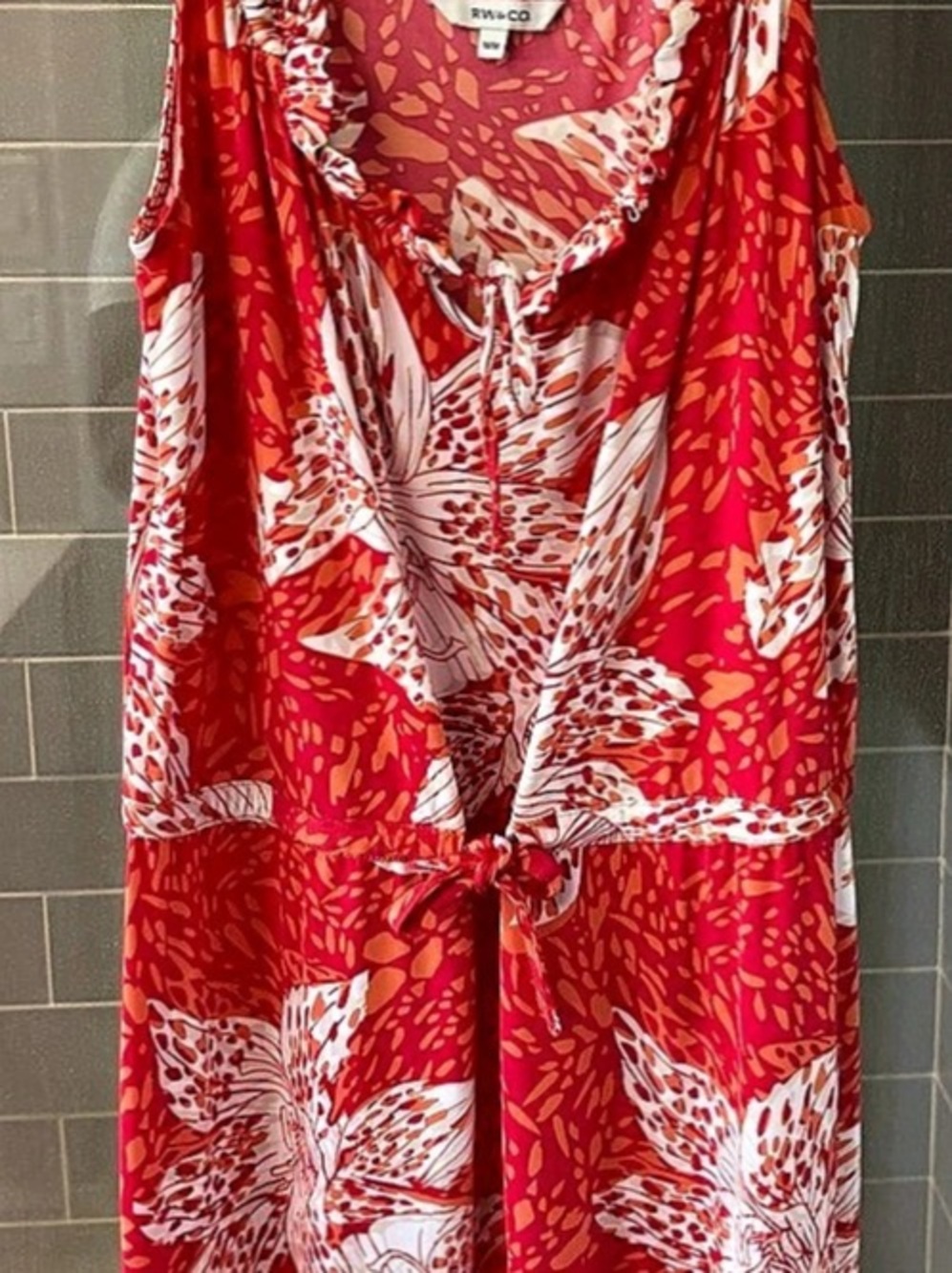 RW&CO. Floral Maxi Dress in Orange & White